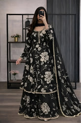 Kashaf - 3 piece Lawn frock style Printed suit -KP1226