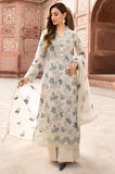 Bareeze -Embroidered 3pc lawn dress with embroidered chiffon dupatta - KP729
