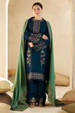 Kp590-WINTER 3-Pc Embroidered Dhanak Suit with Heavy Embroidered Dhanak Shawll