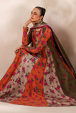 Baroque - Winter 3PC Frock Style Karandi Digital Print Dress - KP3395