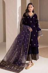 Baroque - Embroidered Velvet 3piece suit - kp2029