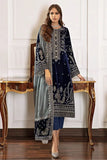 Baroque- Winter 3PC Velvet Embroidered Suit - kp3325