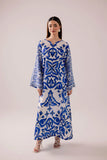 SUMMER 2 piece Silk printed coord kaftan - kp1130