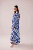 SUMMER 2 piece Silk printed coord kaftan - kp1130