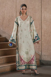 Ethnc - Luxury Silk Embroidered 3Pc Unstitched Suit - KP1302