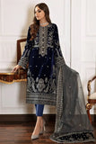 Baroque- Winter 3PC Velvet Embroidered Suit - kp3325