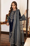 Baroque- Winter 3PC Velvet Embroidered Suit - kp3325