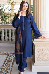 Asling - Winter 3PC Dhanak Embroidered Suit - kp3353