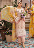 KP211-MUSHQ 3PC EMBROIDERED LAWN SUIT WITH PRINTED ORGANZA DUPATTA