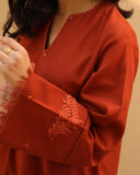 kp565-WINTER 3PC Dhannak Embroidered Suit with Dhanak Embroidered Shawll