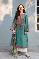 Zara Shahjahan - 3PC Lawn Embroidered Suit - kp1085