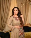 Bunaai - Winter 3PC Dhanak Embroidered Suit - kp33131