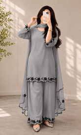 Bunaai - Summer-3PC Lawn Embroidered Suit - kp1251