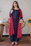 KP505-WINTER 3PC Dhanak suit with Embroidered Shawll