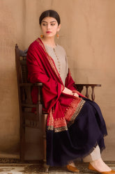 KP545-WINTER 3PC Khaddar suit with Embroidered Shawll