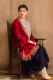 KP545-WINTER 3PC Khaddar suit with Embroidered Shawll