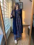 Kashaf - Velvet Dress with Printed Dhanak Shawl kp33120
