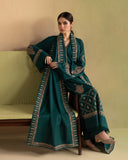Ziva - Winter 3PC Dhanak Embroidered Suit - KP1301