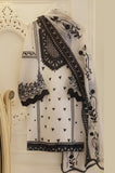 KP632-Agha Noor -WINTER  3PC Lawn Heavy Embroidered Shirt With Embroidered Bamber Dupatta
