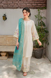 KP908-WINTER 3PC Unstitched Dhannak Embroidered suit with Printed Shawll