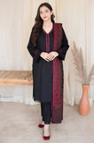 KP628-WINTER 3PC Dhannak Embroidered suit with Printed Shawll