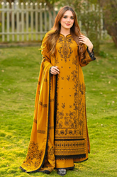 Libaas - Winter 3PC Dhanak Embroidered Suit - kp33154