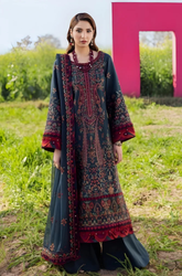 AsimJofa - Summer 3PC Lawn Embroidered Suit - KP1215
