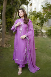 Aneelas - Summer 3PC Lawn Embroidered Suit - KP1244