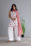 Bunaai - Summer-3PC Lawn Embroidered Suit - kp1252
