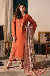 Izel - Winter 3PC Dhanak Embroidered Suit - kp1321