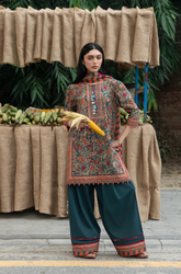 Alkaram - Winter 3PC Karandi Digital Print Dress - KP1309