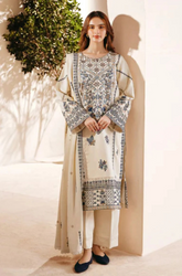 Florent - Winter 3PC Dhanak Embroidered Suit - kp3381