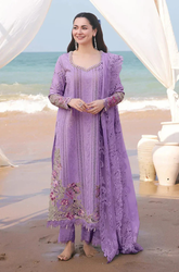 Qalamkar - 3PC Lawn Chikenkari Embroidered Shirt - KP1079