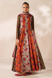 Baroque - Winter 3PC Frock Style Karandi Digital Print Dress - KP3395