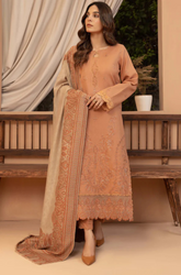 Bin ilyas - Winter 3PC Dhanak Embroidered Suit - kp3398
