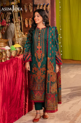 Asim Jofa - Winter 3PC Karandi Digital Print Dress - KP33402