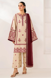 Baroque - Summer-3PC Lawn Embroidered Suit - kp1201