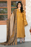 izel - Winter 3PC Dhanak Embroidered Suit - kp33103