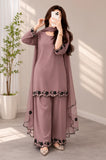 Bunaai - Winter-3PC Shamooz Silk Embroidered Suit - kp1282