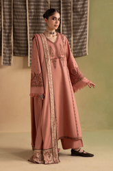 Ziva - Winter 3PC Dhanak Embroidered Suit - KP1299