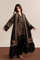 Ziva - Winter 3PC Dhanak Embroidered Suit - KP1305