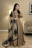Bunaai - Winter - Frock Silk Embroidered Suit - kp1329