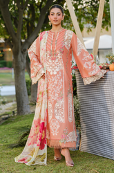 Summer 3PC Lawn Chikenkari Embroidered Shirt - KP1126
