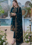kp404-Embroidered Velvet Three piece With Velvet Shawl Winter Collection