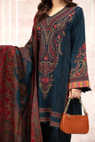 kp582-Winter 3PC Khaddar Embroidered Suit with Printed Wool Shawll