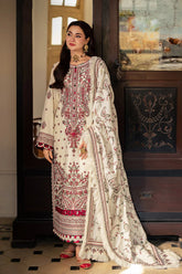 Asim Jofa - Winter 3PC Dhanak Embroidered Suit - kp3306