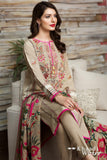 kp530-WINTER 3PC Dhanak Embroidered Suit with Printed Wool Shawll