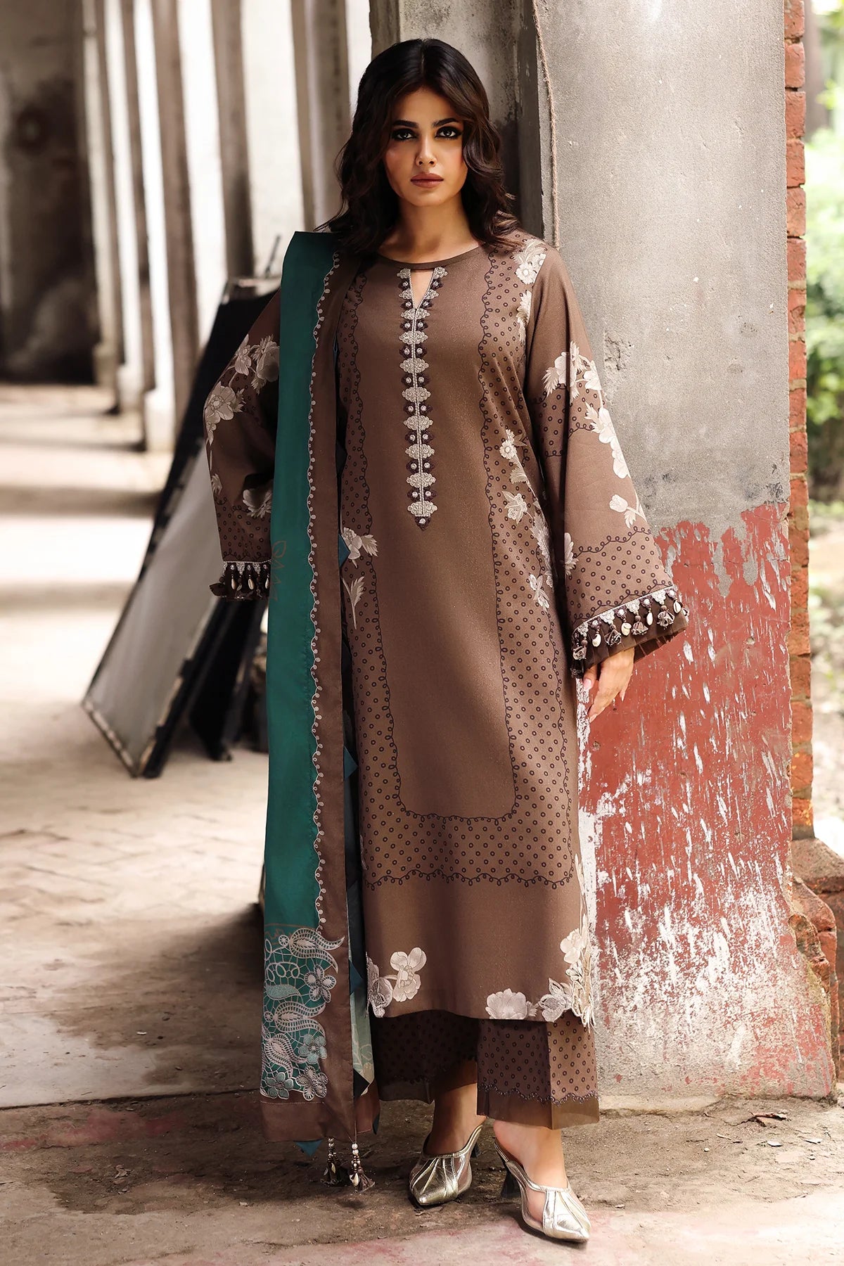 Charizma - Winter 3PC Karandi Digital Print Dress - KP33422