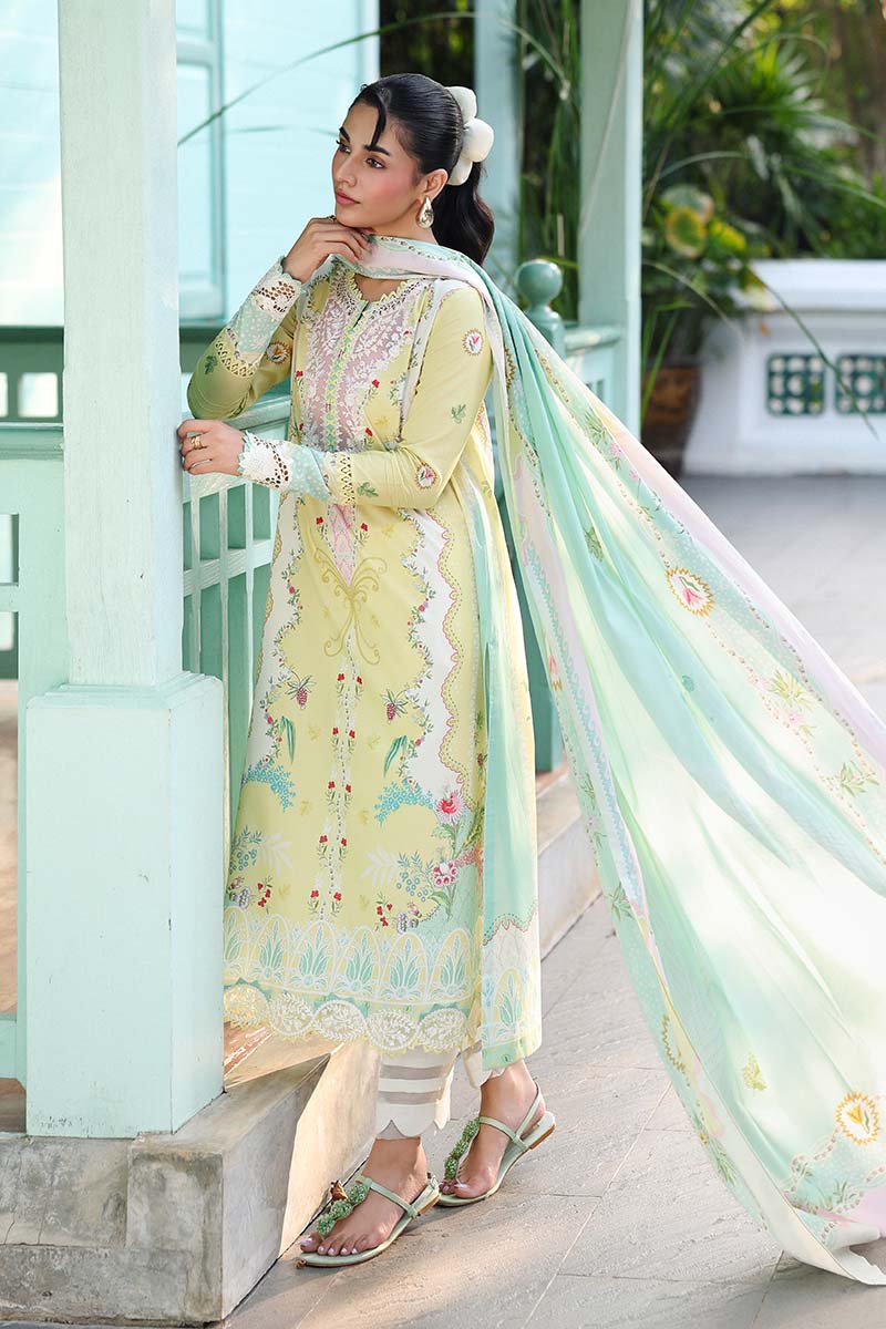 Qalamkar - Summer 3PC Lawn Digital Print Dress - KP1162
