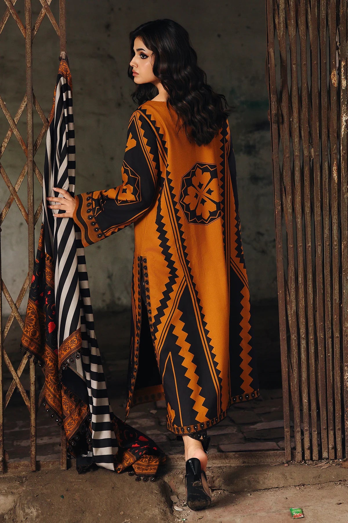 Charizma - Winter 3PC Karandi Digital Print Dress - KP33421